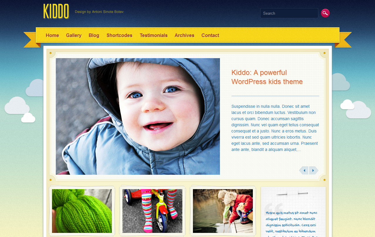 Childcare Website Template - Option #3